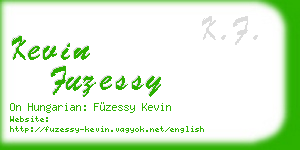 kevin fuzessy business card